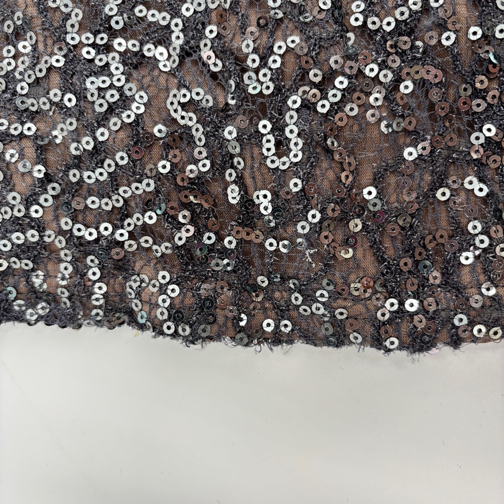 Ark & Co Sequin Mini Dress S One Sleeve Bodycon Glam Old Hollywood Luxe Vegas - Picture 12 of 14